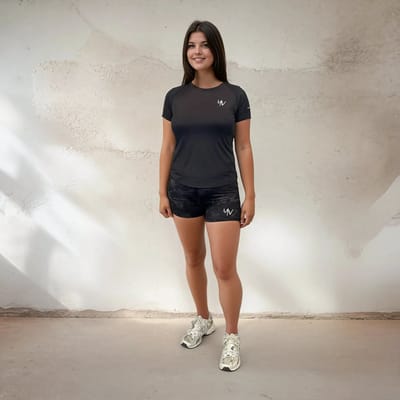 YV SPORT Korte sportlegging dames Rio - Sportkleding dames - Short - Squat-proof - Ademend - Vochtregulerend - Zachte stof - Perfect fit - Sport short dames - Camo-print - Maat S
