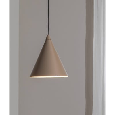 ALDEX Hanglamp Form, beige, metaal, Ø 24 cm, kegelvormig, E27