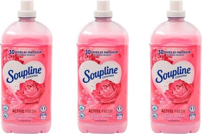 Soupline Wasverzachter Active Fresh - Roze - 273 Wasbeurten - 6L - Mega Voordeelverpakking - Frisheid Van Rozen – 30 Dagen Frisheid
