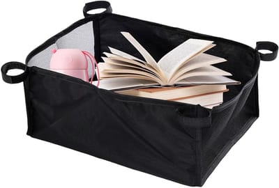 Kinderwagen mand - Opbergtas buggy - Baby spullen meenemen - Ademend mesh design - 33 x 22 x 13 cm