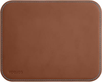 Bureau Muismat - Leer Onderlegger - Comfortabel Werken - Antislip Onderkant - 25x20 cm - Natuurbruin
