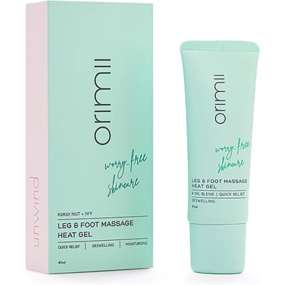 Gel de Massage Orimii Jambes & Pieds 45ml Pack de 1 | Baume Gel à Absorption Rapide pour Soulager la Douleur & les Chevilles Gonflées gray