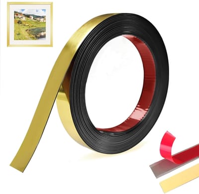 Decoratieve Moulding - Zelfklevend - 12 m - Glanzend Goud - D-Vorm - Flexibel en Waterdicht voor Spiegelranden en Muren