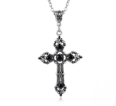 Dames Kruis Ketting Minimalistisch Punk Gothic Design – Retro Vintage Sieraad voor Dagelijks en Feest