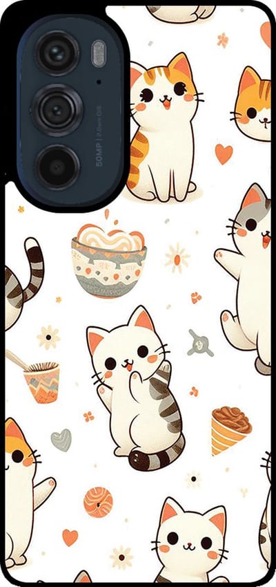 Smartphonica Telefoonhoesje Geschikt voor Motorola Edge 30 Pro met katten opdruk - TPU backcover case cat design geschikt voor Motorola Edge 30 Pro