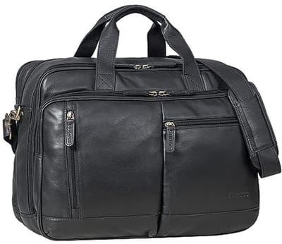 Ruime Leren Laptop Bag voor 17-19 inch: Vintage Werktas voor Mannen en Vrouwen