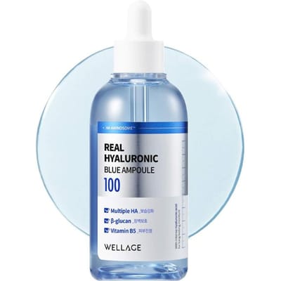 [WELLAGE] Ampoule Bleue Acide Hyaluronique Véritable 75ml