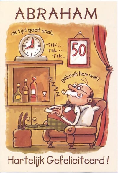 Wenskaart Abraham Hartelijk Gefeliciteerd - Gratis verzonden - D4185/100