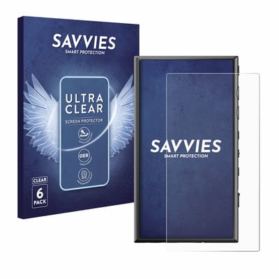 Savvies - Screenprotector voor Sony Walkman NW-A306 - Folie Beschermfolie transparant 6 Stuks