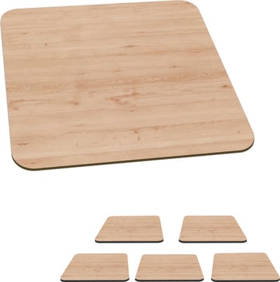 Onderzetters voor glazen - Hout - Patronen - Planken - 10x10 cm - Glasonderzetters - 6 stuks
