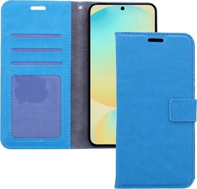 Bookcase Geschikt voor: Samsung Galaxy A56 Turquoise - portemonnee hoesje - ZT Accessoires