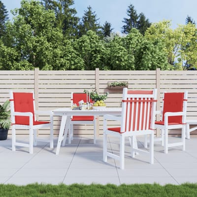 vidaXL - Tuinstoelkussens - lage - rug - 4 - st - 100x50x3 - cm - oxford - stof - rood