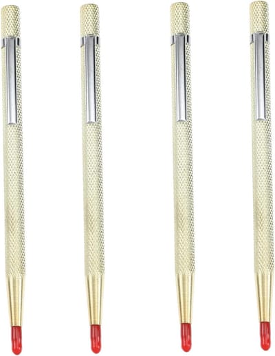 Graveer Pen - Metaal Schrijver - Materiaal Markeren - Harde Materialen - 4 Stuks - Goudkleurig