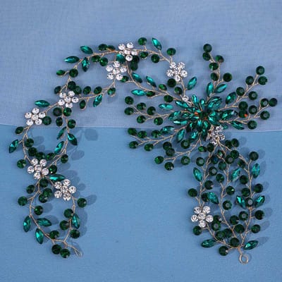 Luxe Mode Bruids Hoofdband Hoofddeksel Bruiloft Haaraccessoires Strass Haarversiering Sieraden Vrouwen Haaraccessoires gray