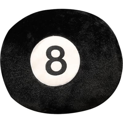 Mooie simulatie biljart 8-ball pluche kussen gevuld zacht speelgoed acht poolspelers woondecoratie binnensport creatief cadeau 35cm zwart