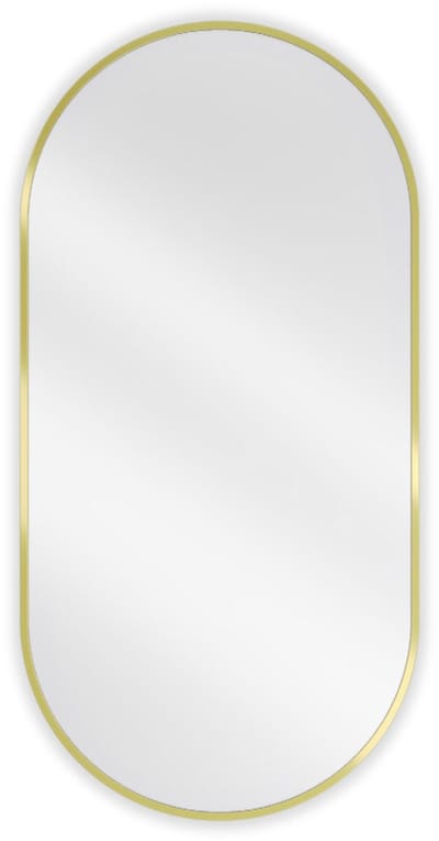 Mexen Loft ovale badkamerspiegel 100 x 50 , gouden frame - 9851-100-050-000-50
