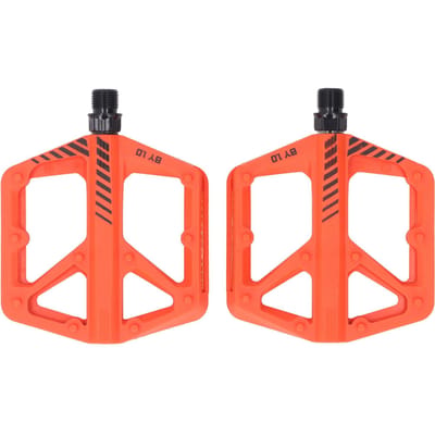 1 Paire Pédales de Vélo Fibre de Nylon Élargies Antidérapantes Réduisent la Friction Pédale Plate Pédale Plateforme pour Vélo de Route Montagne Orange orange