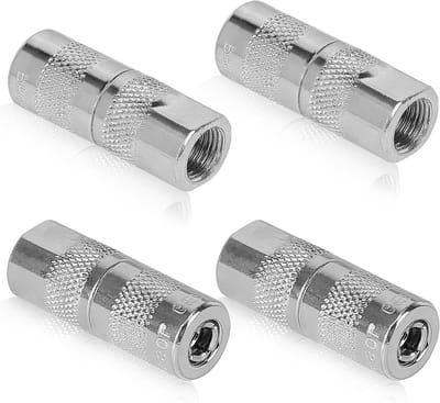 4 x hydraulische vetspuitadapter met 1/8 NPT aansluiting voor buckets en slangen