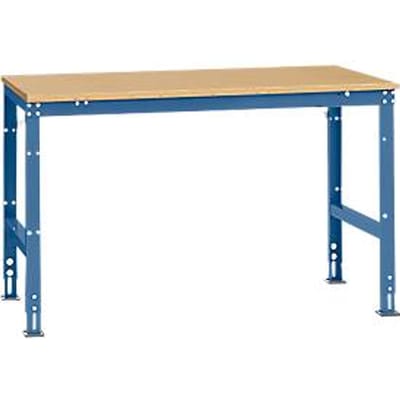 Manuflex werktafel UNIVERSAL Standaard, 1500 x 1000 mm, multiplex natuur, briljantblauw