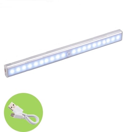LED Lamp Met Beweging Sensor 50CM - Inclusief Type C Kabel - Nacht Lamp - White - USB Oplaadbaar - Light Motion Sensor