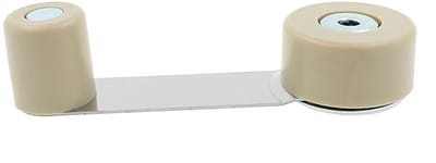 Allecto - Deurstopper - Draaibaar Type - Vloermontage - Beige - Rubber - Bescherming tegen muur - Verstelbare deurstopper