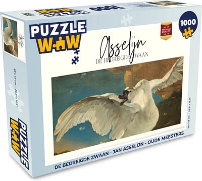 Puzzel De bedreigde zwaan - Jan Asselijn - Oude meesters - Legpuzzel - Puzzel 1000 stukjes volwassenen