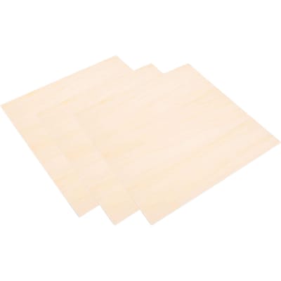 10 Pièces Feuilles de Tilleul 3mm Épaisseur Panneaux de Contreplaqué Carrés de Bois Non Finis pour Artisanat Découpe Teinture white