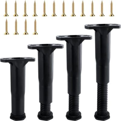 Set van 4 Verstelbare Meubelpoten van 15-27 cm, Ideaal voor DIY Meubels, Hoogte Verstelbare Voeten voor Stoelen en Tafels