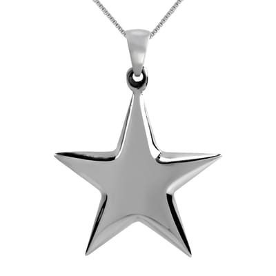 Zilveren ketting - dames ketting met ster hanger - 925 zilver