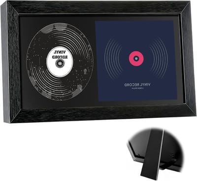 CD Display Frame met Echt Glas, Houten Vorm voor Muur- en Tafeldisplay, Perfect voor Albums en Muziekcollecties
