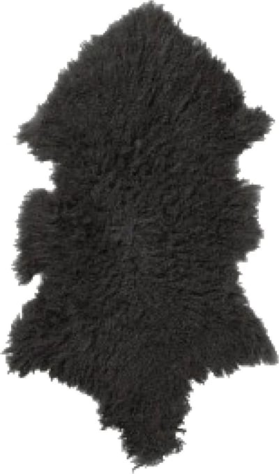 Dusk till Dawn Tibetaans schapenvacht 110x65cm - Grijs