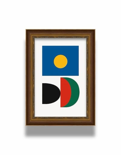 Abstract Geometrisch Canvas 30×40 cm – Moderne Minimalistische Kunst – Heldere Kleuren – Zonder Lijst – Wanddecoratie