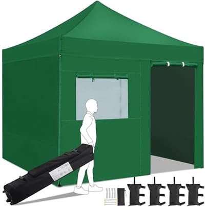 Verstelbaar Pop-Up Paviljoen 3x3 m met Zijwanden - Waterdicht en Winterbestendig Tent