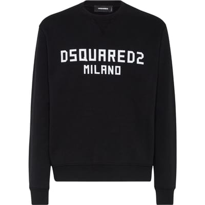Dsquared2 Cool Fit Milano Crew Neck Zwarte Sweatshirt