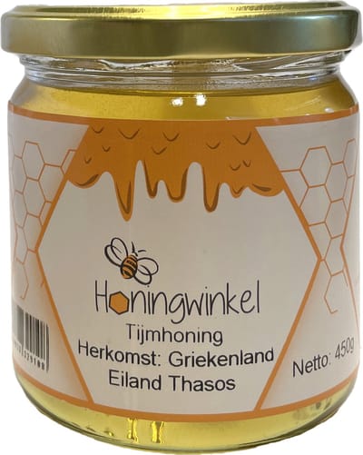 Tijmhoning 450g Griekenland Honingwinkel (vloeibaar)