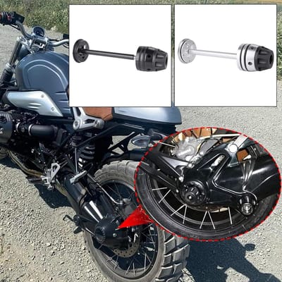 Motorfiets Valdoppen - Wielassen Beschermers - Schade Voorkomen - Dubbele Bescherming - Voor Achteras - Zwart