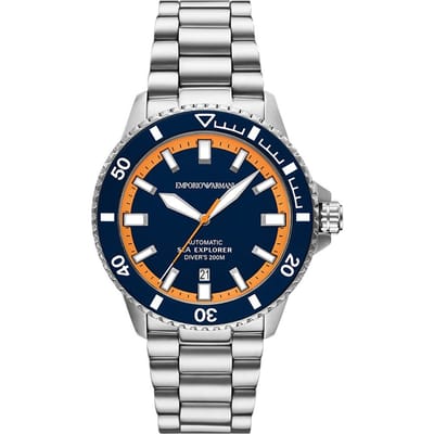 Emporio Armani SEA EXPLORER Heren Horloge 42 mm - Zilverkleurig