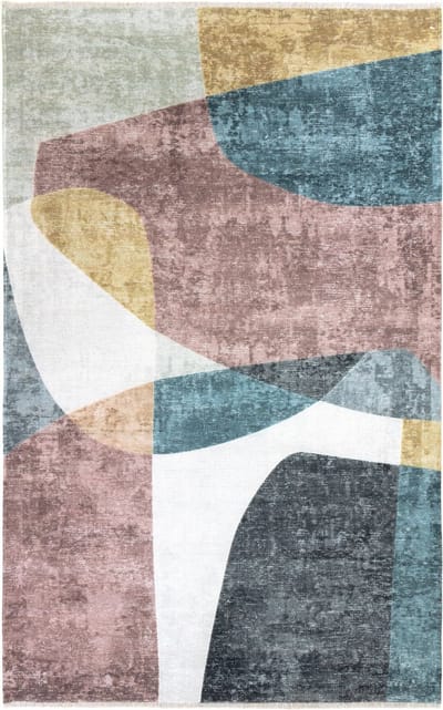 Kelim Trend Tapijt Woonkamer - Multi - 80cm x 145 cm - Modern Laagpolig Vloerkleed, Superzacht, Machinewasbaar, Non-slip