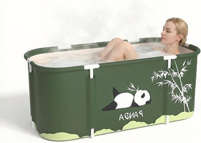 Vouwbare Vrijstaande Badkuip voor Volwassenen - Ruime Inloopbadkuip voor Binnen en Buiten, Ideaal voor Hot Spa en Ontspanning 115 x 50 cm