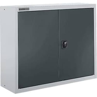Schäfer Shop Select Bovenkast MS 8408i, B 800 x D 400 x H 800 mm, 1 legbord, staal, witaluminium RAL 9006/antracietgrijs RAL 7016