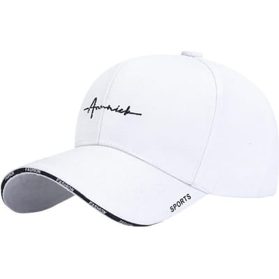 Nieuwe baseballpet voor lente en herfst, casual pet met letter en klep als zonnehoed voor jonge mannelijke en vrouwelijke studenten, koppelpet Adjustable white