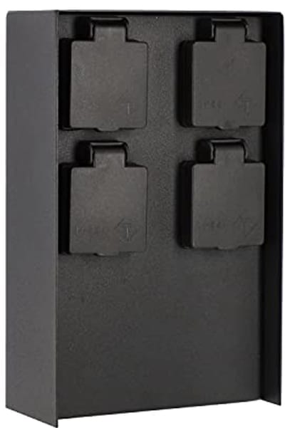 Tuinstekkerdoos RVS IP44 - Buitenstopcontact met 2 of 4 Stopcontacten