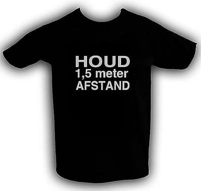T-Shirt 'Houd 1,5 Afstand' maat XL (91128)