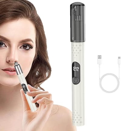 Elektrische trimmer - Neus oor trimmer - Gezichtsverzorging - Stille motor - USB oplaadbaar - Wit