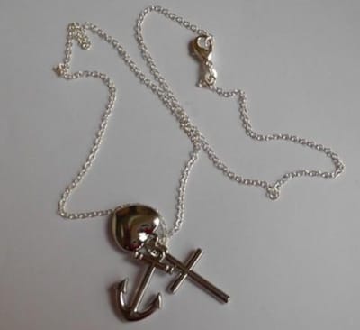 Ketting met hanger Geloof Hoop Liefde zilverkleur