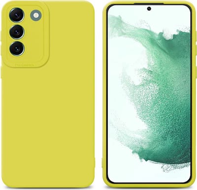 Cadorabo Hoesje geschikt voor Samsung Galaxy S22 PLUS in FLUID GEEL - Beschermhoes gemaakt van flexibel TPU silicone Cover Fluid Case