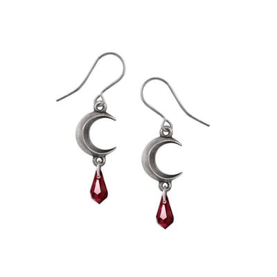 Alchemy - Tears of the Moon - Red Oorbellen - Zilverkleurig