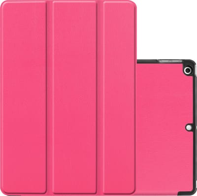 Hoes - Geschikt voor Apple iPad 8 (2020) - 10.2 inch - 8e Generatie - Dun & Stevig - Trifold Bookcase - Hard Cover - Hardcover Book Case - Tablet Hoesje - Roze
