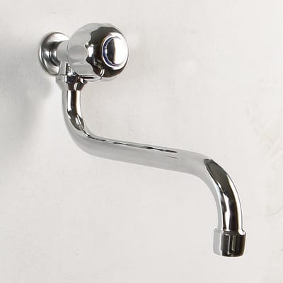 SAVI® Keukenkraan Wandmontage - Wandkraan - Wandkraan Keuken - RVS - Makkelijk Draaibaar- ‎Zilver- 35cm x 15cm x 5 cm; 250 g