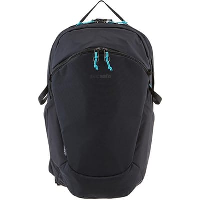 Pacsafe Eco ECONYL® Backpack - 18 L - Rugzak - RFID-blokkerend - Anti-diefstal - Beveiligde Reistas - Geschikt voor 13-inch laptop - Zwart